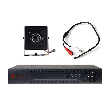 Комплект видеонаблюдеиня мини-камера и микрофон Комплект видеонаблюдеиня мини-камера и микрофон